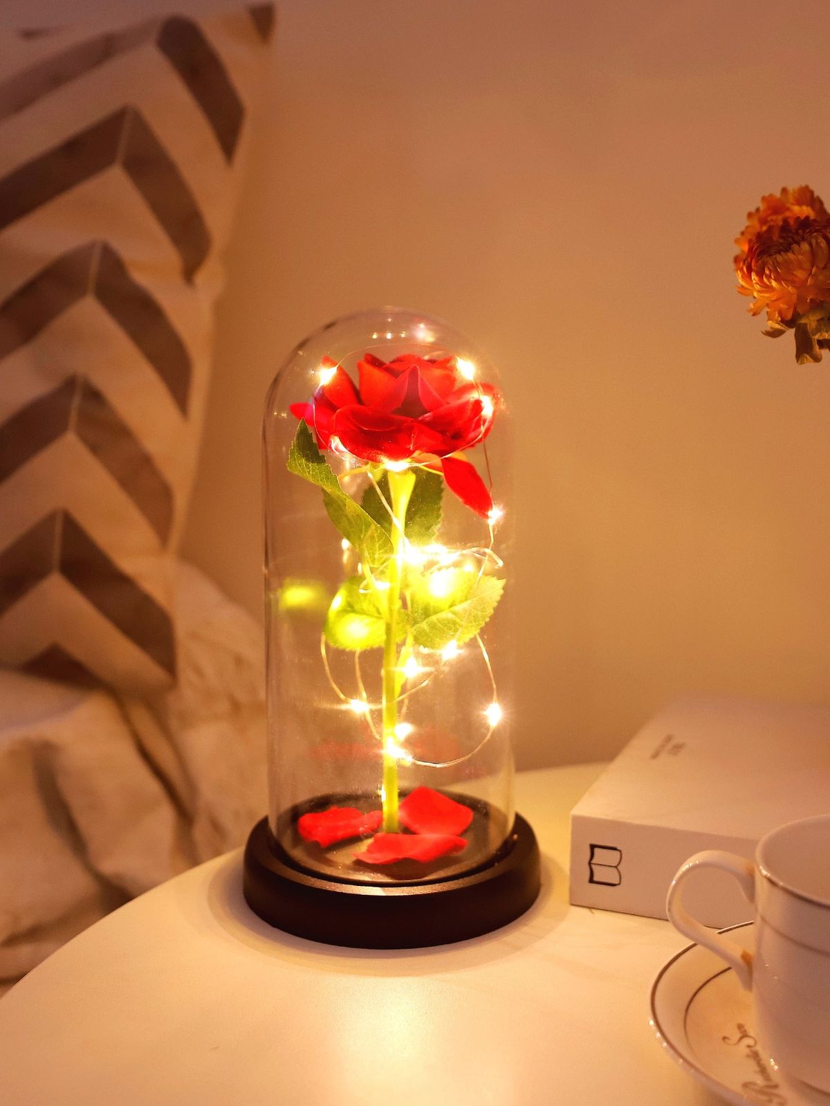 Rose Lamp Romantic LED Light – Luxury Valentine & Anniversary Gift