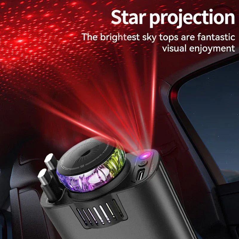5-in-1 Starlight Car Charger Fast Charging USB Car Adapter with Ambient Light