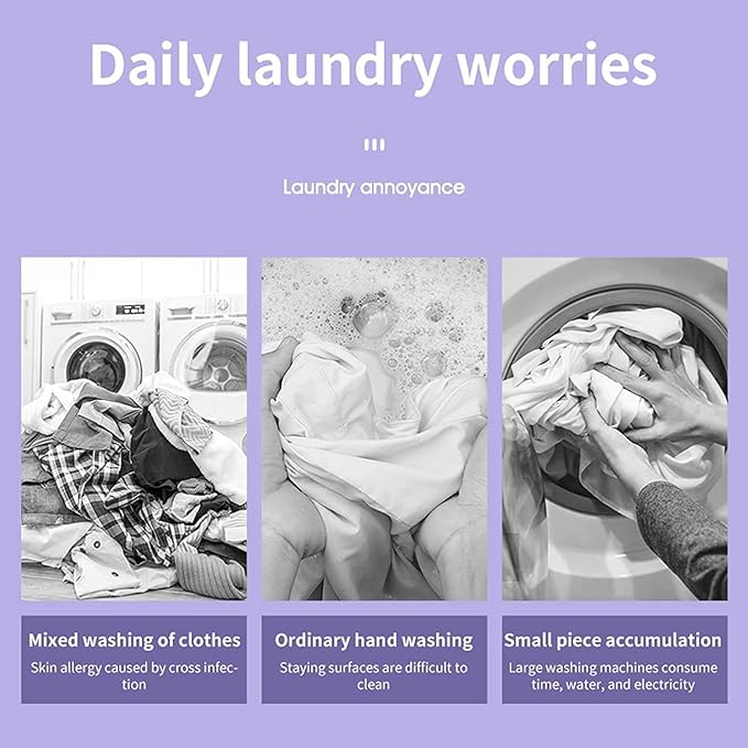 Foldable Mini Laundry Machine Portable Washing Machine for Travel & Home
