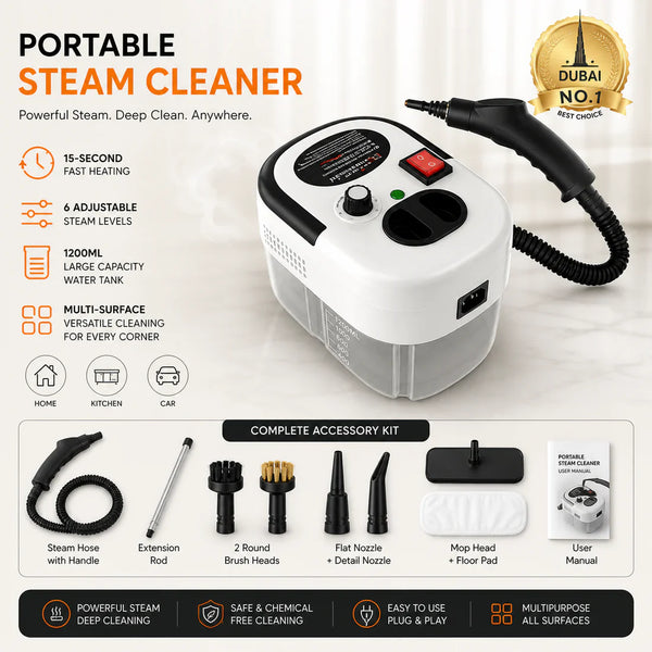 Portable Steam Cleaner Multi-Purpose Handheld Cleaning Machine for Home & Kitchen