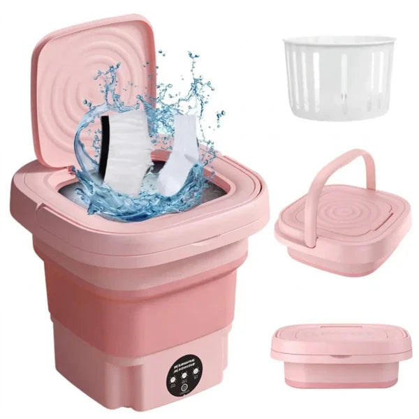 Foldable Mini Laundry Machine Portable Washing Machine for Travel & Home