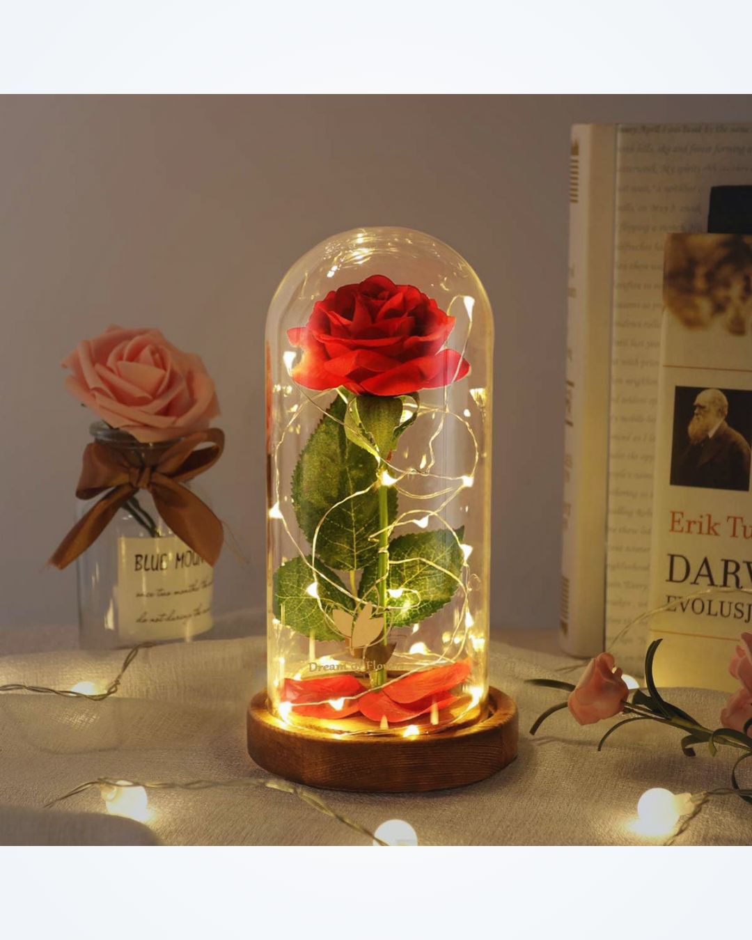 Rose Lamp Romantic LED Light – Luxury Valentine & Anniversary Gift