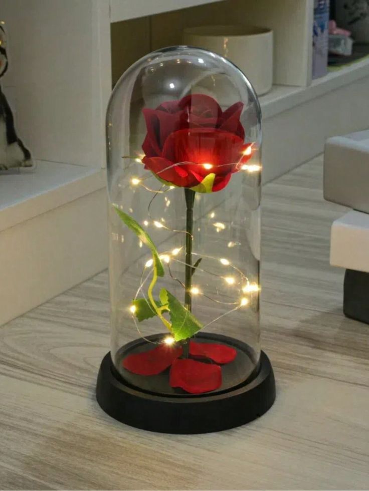 Rose Lamp Romantic LED Light – Luxury Valentine & Anniversary Gift