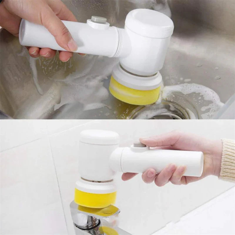 Cleaning Magic Electric Brush (5-in-1) – Multi-Purpose Power Scrubber ✨