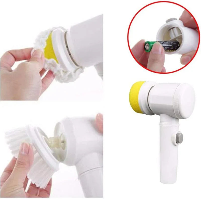 Cleaning Magic Electric Brush (5-in-1) – Multi-Purpose Power Scrubber ✨
