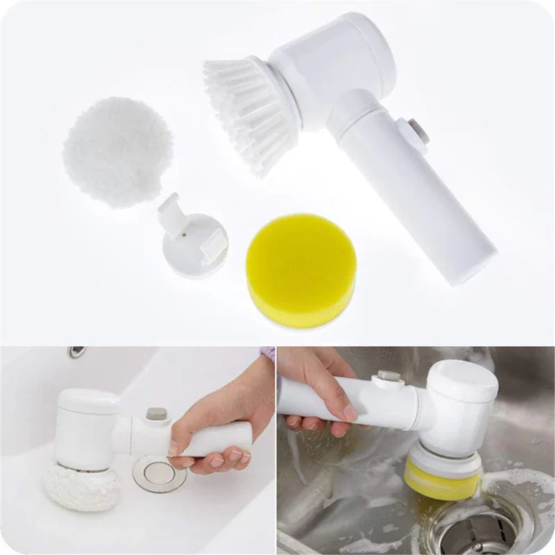 Cleaning Magic Electric Brush (5-in-1) – Multi-Purpose Power Scrubber ✨