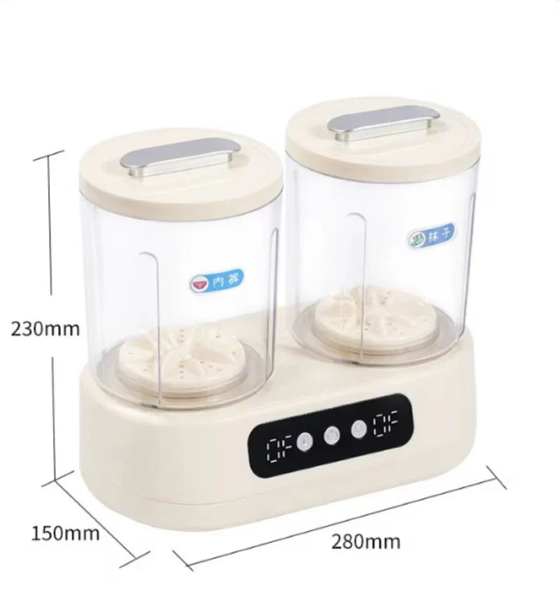 Double Bucket Mini Washing Machine – Compact Twin Tub Washer ✨
