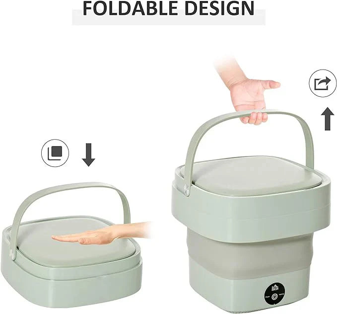 Foldable Mini Laundry Machine Portable Washing Machine for Travel & Home
