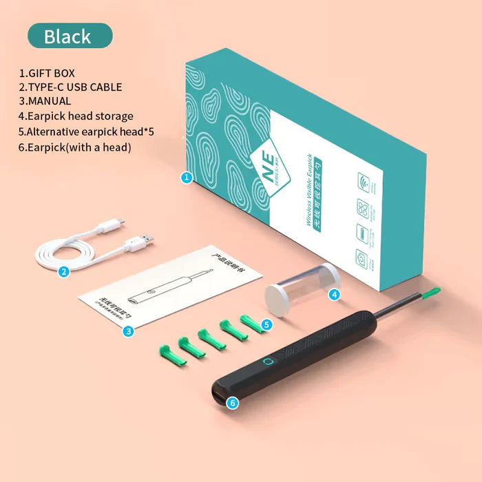 1080P HD Smart Earwax Removal Kit – Safe & Easy Cleaning