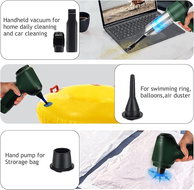 2-in-1 Portable Mini Cordless Handheld Vacuum Cleaner for Car & Home