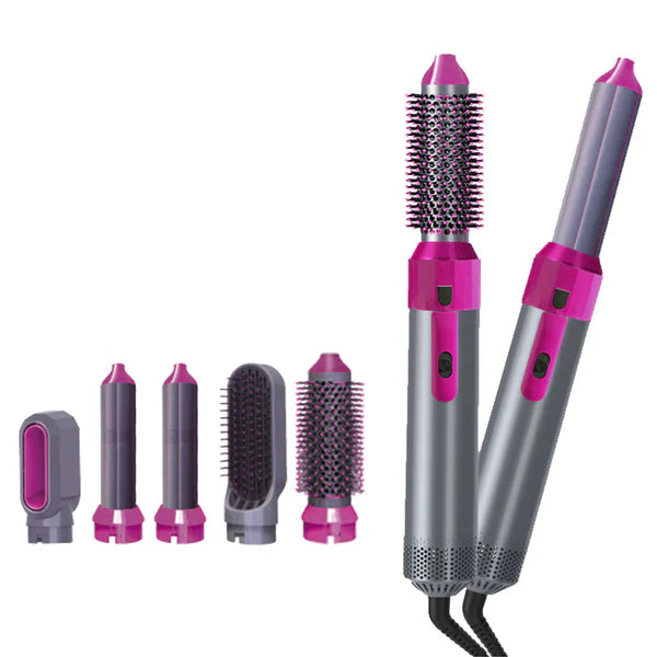 5-in-1 Hot Air Brush – Hair Dryer, Styler & Volumizer ✨