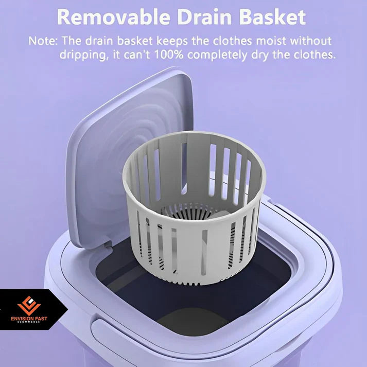 Foldable Mini Laundry Machine Portable Washing Machine for Travel & Home