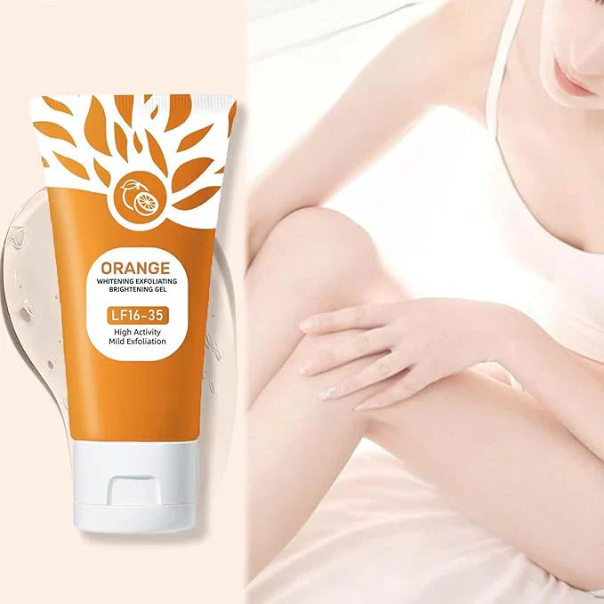✨ Dull & Dark Skin? Orange Brightening Gel removes dead skin and gives instant glow 🍊