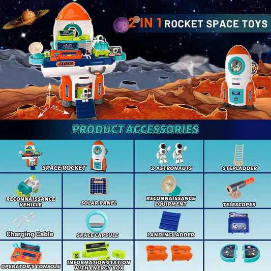 Rocket Space Toys for Kids | Educational Space Shuttle Playset & STEM Toys UAE