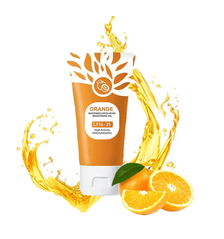 ✨ Dull & Dark Skin? Orange Brightening Gel removes dead skin and gives instant glow 🍊